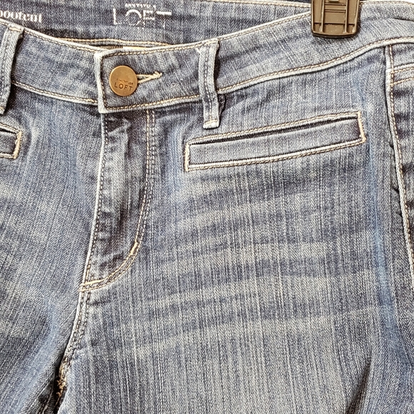 Loft Original Boot Cut Dark Wash with Whiskering size 6 - Picture 4 of 6